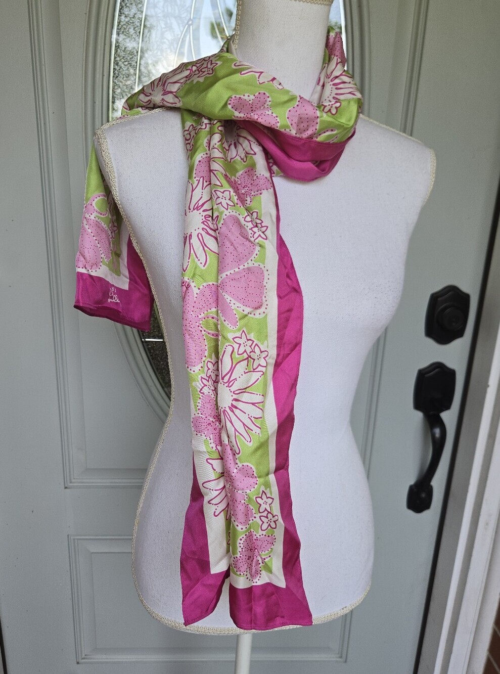 Lilly Pulitzer Silk Scarf FORD Breast Cancer Awareness